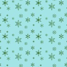 Sparkle Christmas—Green Snowflake - Aqua