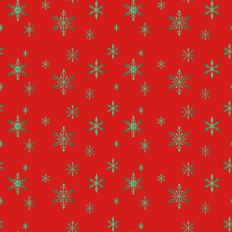 Sparkle Christmas—Green Snowflake - Red