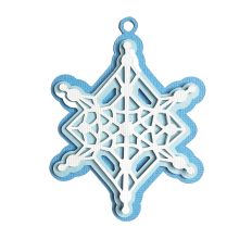 3D Geometric Christmas Snowflake Ornament