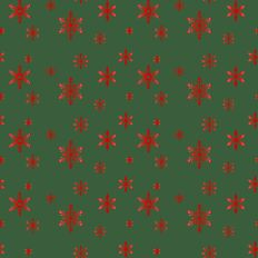 Sparkle Christmas—Red Snowflake - Dk Green