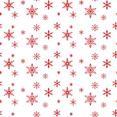Sparkle Christmas—Red Snowflake - White