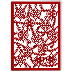 Christmas Tree Ornaments Greetings Card