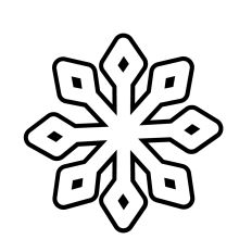 Minimalist snowflake