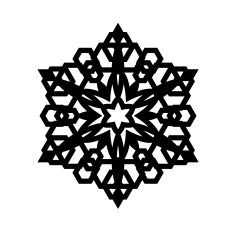 Intricate snowflake mandala