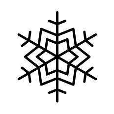 Snowflake line art