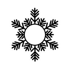 Snowflake round frame