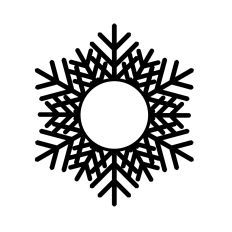 Snowflake monogram frame