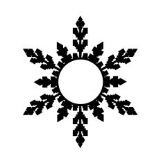 Snowflake monogram frame