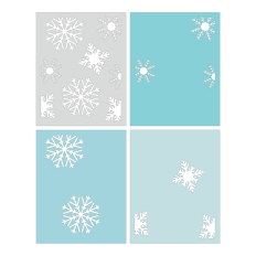 Snowflakes layering stencil