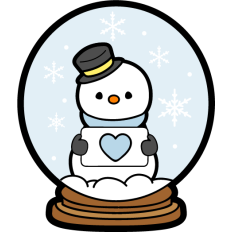 snowglobe with a cute snowmen inside