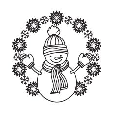 Snowman winter decoration