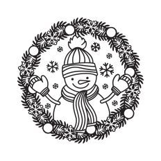 Intricate snowman artwork