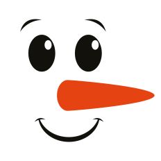 Snowman Face SVG Cut File