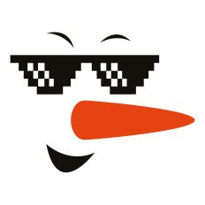 Snowman Face SVG Cut File