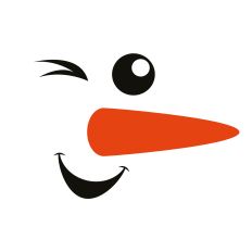 Snowman Face SVG Cut File