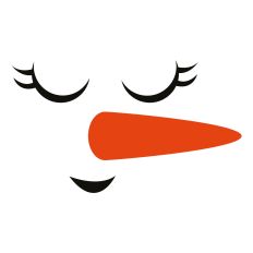 Snowman Face SVG Cut File
