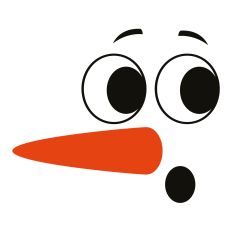 Snowman Face SVG Cut File