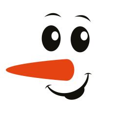 Snowman Face SVG Cut File