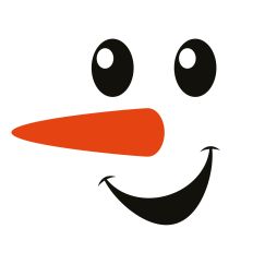 Snowman Face SVG Cut File