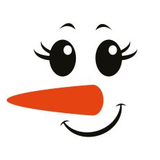 Snowman Face SVG Cut File