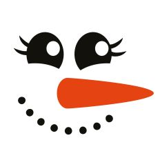 Snowman Face SVG Cut File