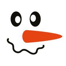 Snowman Face SVG Cut File