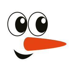 Snowman Face SVG Cut File