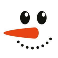 Snowman Face SVG Cut File
