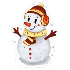 Cute Snowman Print n Cut Design