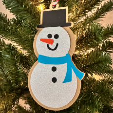 Snowman Gingerbread Cookie Paper Gift Tag