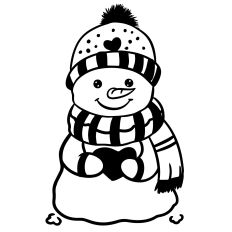 Cute Snowman with Heart 