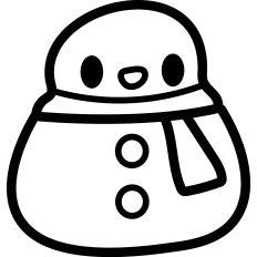 Snowman Lineart