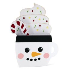 Cocoa Mug Snowman Box Card