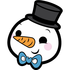 cute snowman face