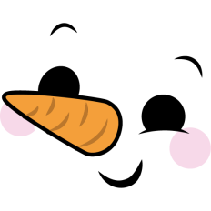 cute snowman face