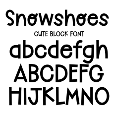 BFC Snowshoes Bold Chunky Playful Christmas Font