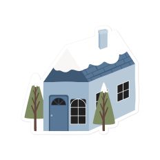 Snowy Home and Trees