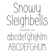 BFC Snowy Sleighbells Simple Skinny Handwriting Font