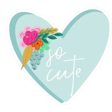 So Cute Title Valentine’s Day Blue Heart - Print and Cut