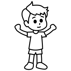 Soccer Player Kid Outline