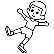 Soccer Player Kid Outline