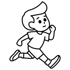 Soccer Player Kid Outline