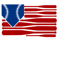 Home Plate and Bat Flag