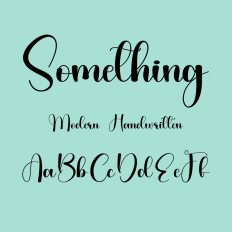 Something Script Font