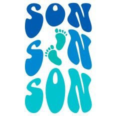 Retro Son Footprints Word