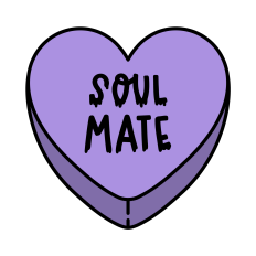 Soulmate Candy Heart SVG | Halloween Clipart