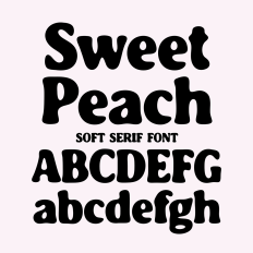 Sweet Peach Bold Soft Serif Display Title Font