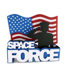 Space Force Female Box Card SVG