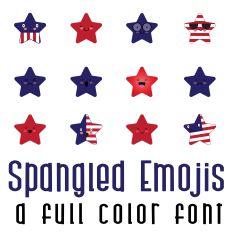Spangled Emojis Full Color Font