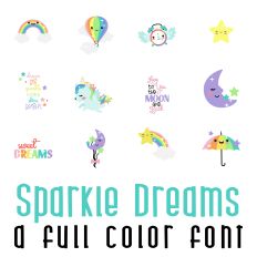 Sparkle Dreams Full Color Font